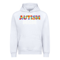 White LIL Autism Mom Urban Hoodie - CowhideDigitalArt