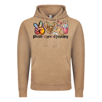 Vintage Coffee peace love nursing Vintage Hoodie - MaliasSmallBusiness