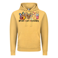 Vintage Mustard peace love nursing Vintage Hoodie - MaliasSmallBusiness