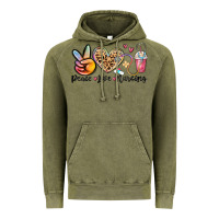 Vintage Olive peace love nursing Vintage Hoodie - MaliasSmallBusiness