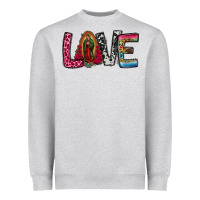 Heather Grey our lady of guadalupe love Heavyweight Sweatshirt - Jasminsmagicworld