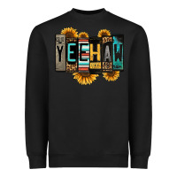 Black yeehaw license plate letters Heavyweight Sweatshirt - Jasminsmagicworld