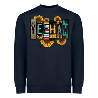 Navy yeehaw license plate letters Heavyweight Sweatshirt - Jasminsmagicworld