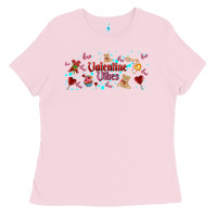 Bubblegum Pink love vibes and valentines Ladies Tee - AdoDesignShop