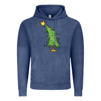 Vintage Denim trendy christmas tree Vintage Hoodie - MaliasSmallBusiness