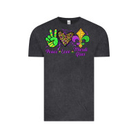 Vintage Black peace love mardi gras Vintage Tee - JahusDesignShop