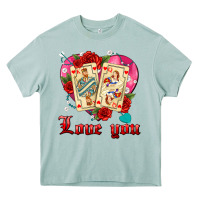 Arona love you playing cards roses and pearls Heavy Core Tee - AdoDesignShop