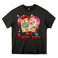 Asphalt love you playing cards roses and pearls Heavy Core Tee - AdoDesignShop