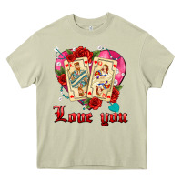 Mossy love you playing cards roses and pearls Heavy Core Tee - AdoDesignShop