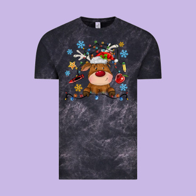 Christmas Deer School Vintage Tee Designed By Maliassmallbusiness