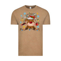 Vintage Coffee christmas deer school Vintage Tee - MaliasSmallBusiness