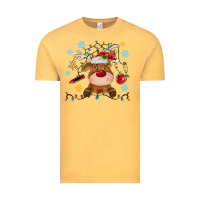 Vintage Mustard christmas deer school Vintage Tee - MaliasSmallBusiness