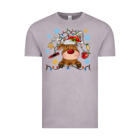 Vintage Zinc christmas deer school Vintage Tee - MaliasSmallBusiness