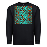Black Aztec Turquoise Pattern Premium Sweatshirt - CowCowDesign