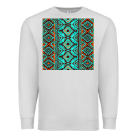 Dove Grey Aztec Turquoise Pattern Premium Sweatshirt - CowCowDesign