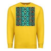 Lemon Aztec Turquoise Pattern Premium Sweatshirt - CowCowDesign