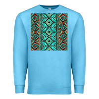 Ocean Blue Aztec Turquoise Pattern Premium Sweatshirt - CowCowDesign