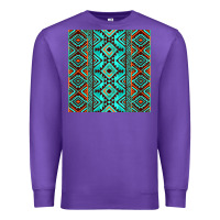 Purple Aztec Turquoise Pattern Premium Sweatshirt - CowCowDesign