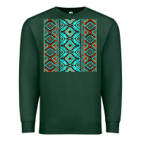 Sports Green Aztec Turquoise Pattern Premium Sweatshirt - CowCowDesign