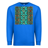 True Royal Aztec Turquoise Pattern Premium Sweatshirt - CowCowDesign