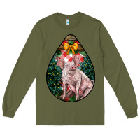 Army Green christmas pig Long Sleeve Tee - LillyAllenDesigns