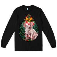 Black christmas pig Long Sleeve Tee - LillyAllenDesigns