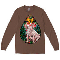 Chestnut christmas pig Long Sleeve Tee - LillyAllenDesigns