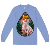 Colony Blue christmas pig Long Sleeve Tee - LillyAllenDesigns