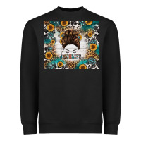 Black mom life messy bun western Heavyweight Sweatshirt - Jasminsmagicworld