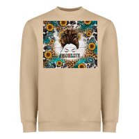 Mushroom mom life messy bun western Heavyweight Sweatshirt - Jasminsmagicworld
