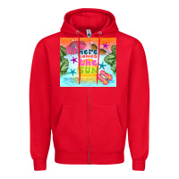 Red here comes the sun Zipper Hoodie - TumblerDesignByShophia