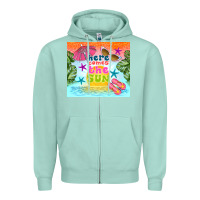 Seafoam here comes the sun Zipper Hoodie - TumblerDesignByShophia