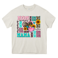 Cream mom mama mommy with hearts Heavy Core Tee - AdoDesignShop