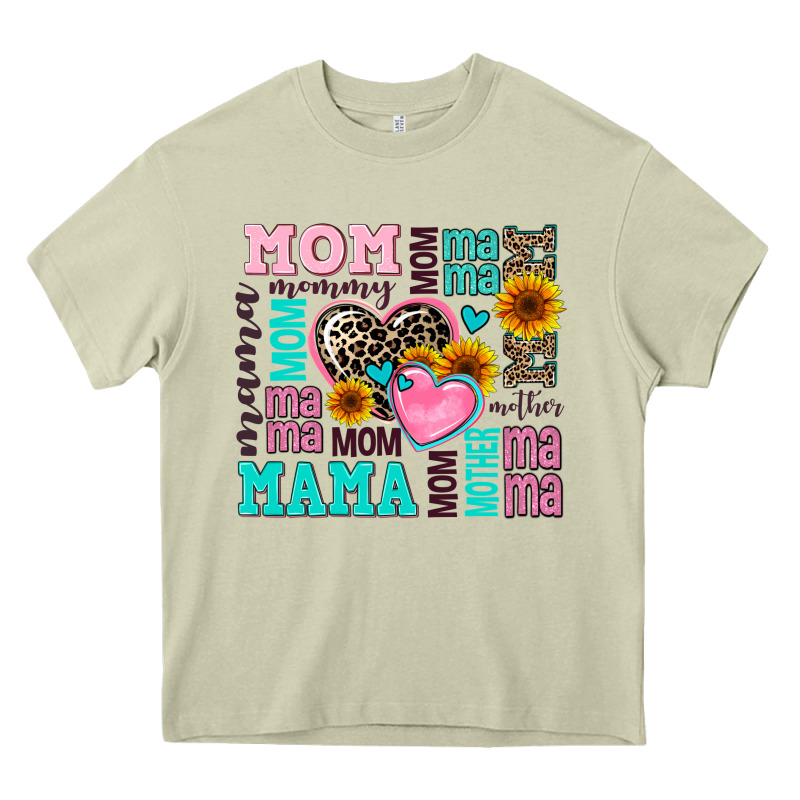 Mom Mama Mommy With Hearts Heavy Core Tee by AdoDesignShop | Teevron