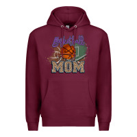 Burgundy Basketball Mom Premium Hoodie - HowdyJamesFarm