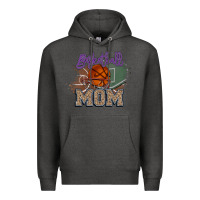 Charcoal Heather Basketball Mom Premium Hoodie - HowdyJamesFarm
