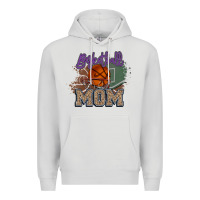 Dove Grey Basketball Mom Premium Hoodie - HowdyJamesFarm