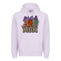 Lilac Basketball Mom Premium Hoodie - HowdyJamesFarm