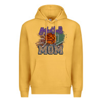 Mustard Basketball Mom Premium Hoodie - HowdyJamesFarm