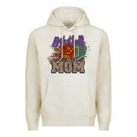 Oatmeal Heather Basketball Mom Premium Hoodie - HowdyJamesFarm