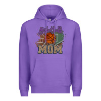 Purple Basketball Mom Premium Hoodie - HowdyJamesFarm