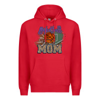 Red Basketball Mom Premium Hoodie - HowdyJamesFarm