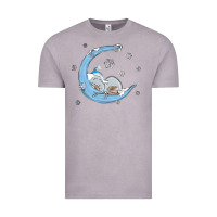 Vintage Zinc snowman and moon Vintage Tee - MaliasSmallBusiness