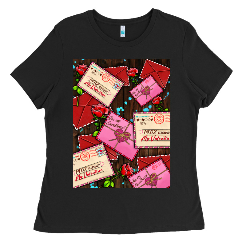 Love Letters With Roses  Air Ladies Tee by AdoDesignShop | Teevron