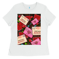 White love letters with roses  air Ladies Tee - AdoDesignShop