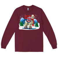 Burgundy fleece navidad alpaca mountains Long Sleeve Tee - LillyAllenDesigns