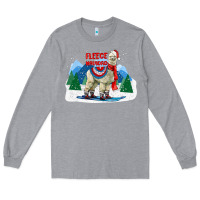Heather Grey fleece navidad alpaca mountains Long Sleeve Tee - LillyAllenDesigns