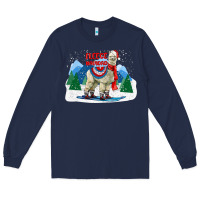 Navy fleece navidad alpaca mountains Long Sleeve Tee - LillyAllenDesigns