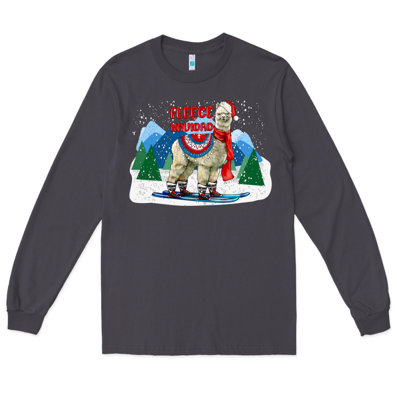 Fleece Navidad Alpaca Mountains Long Sleeve Tee by LillyAllenDesigns | Teevron