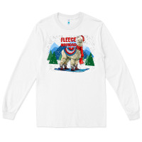 White fleece navidad alpaca mountains Long Sleeve Tee - LillyAllenDesigns